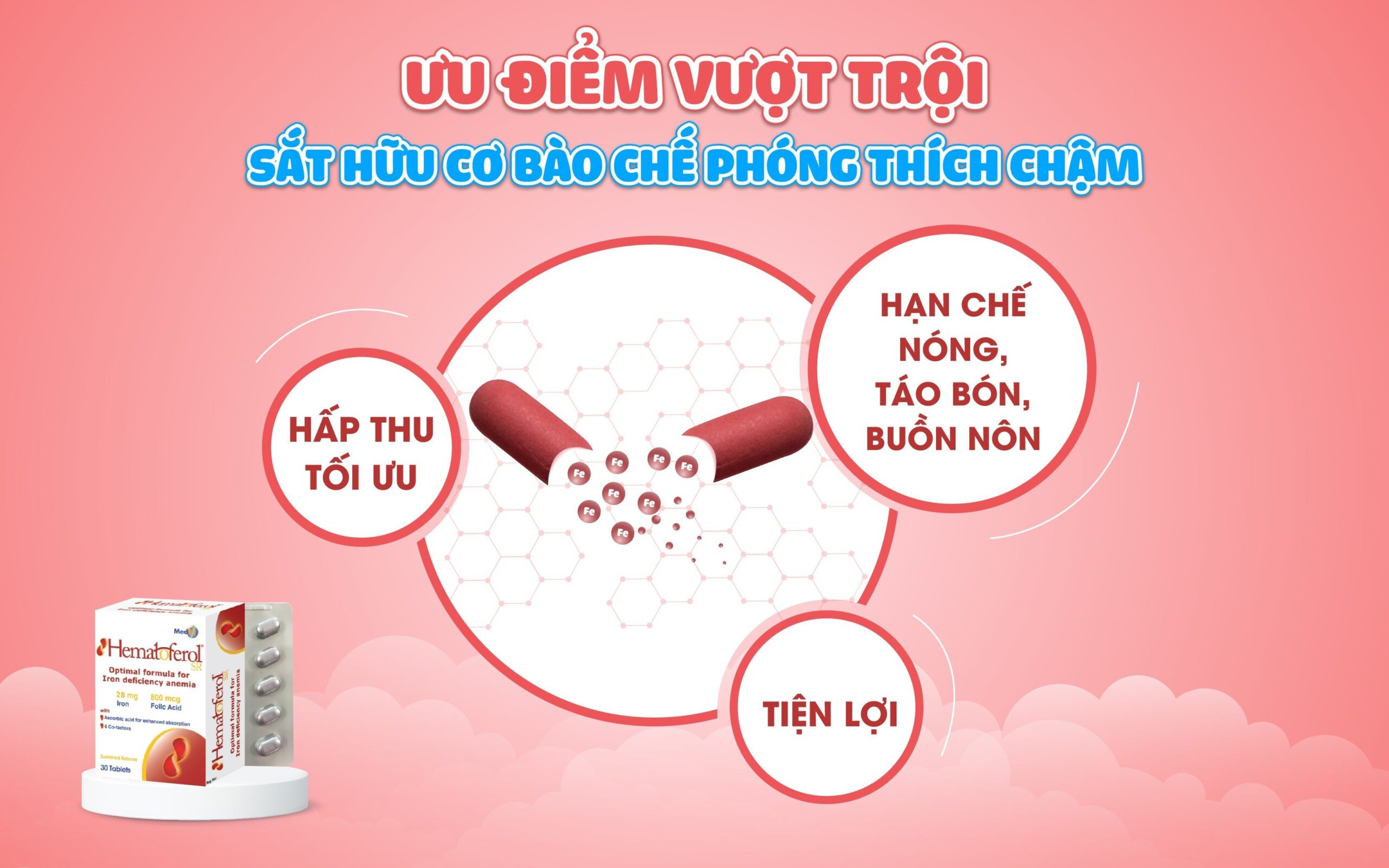 Lợi ích của sắt hữu cơ phóng thích chậm