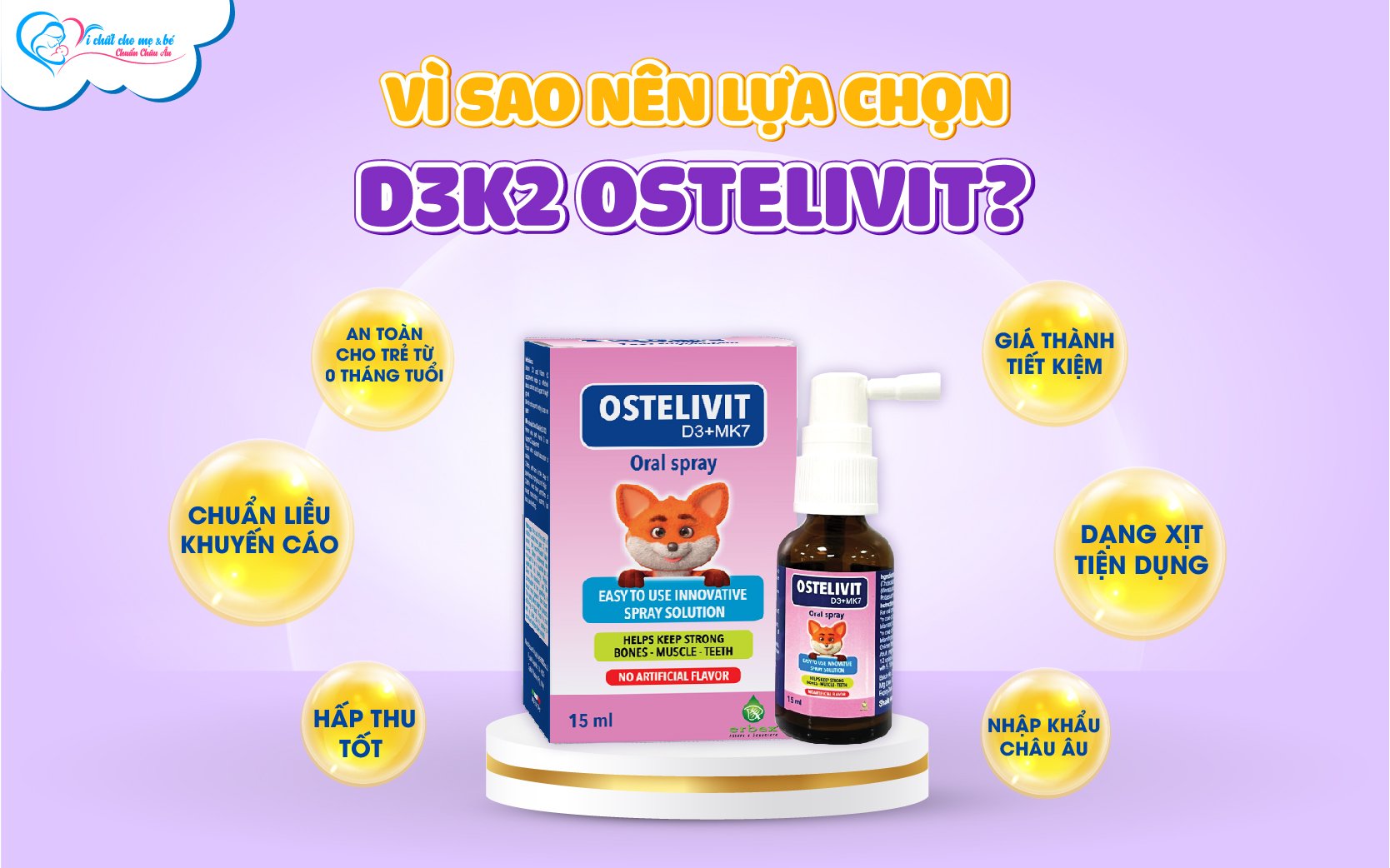 Vì sao nên lựa chọn Ostelivit cho bé?