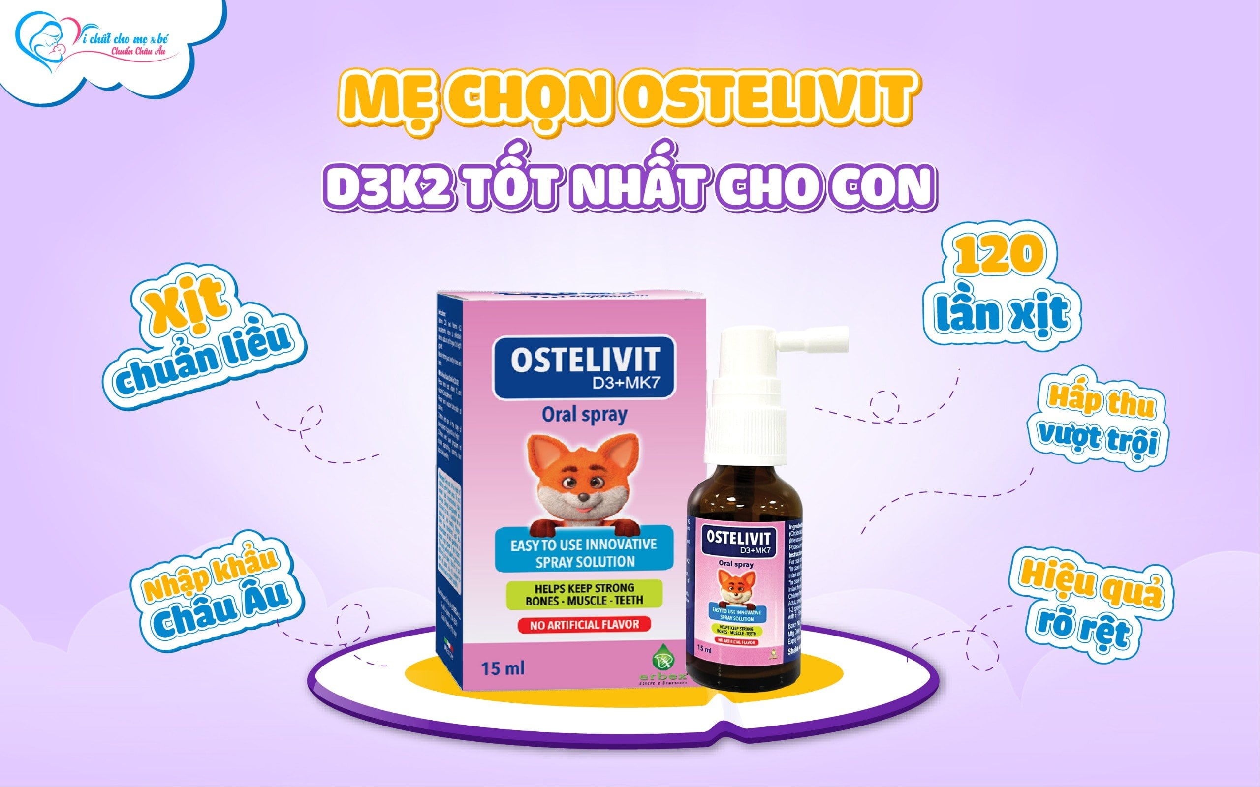 ưu điểm d3k2 Ostelivit 