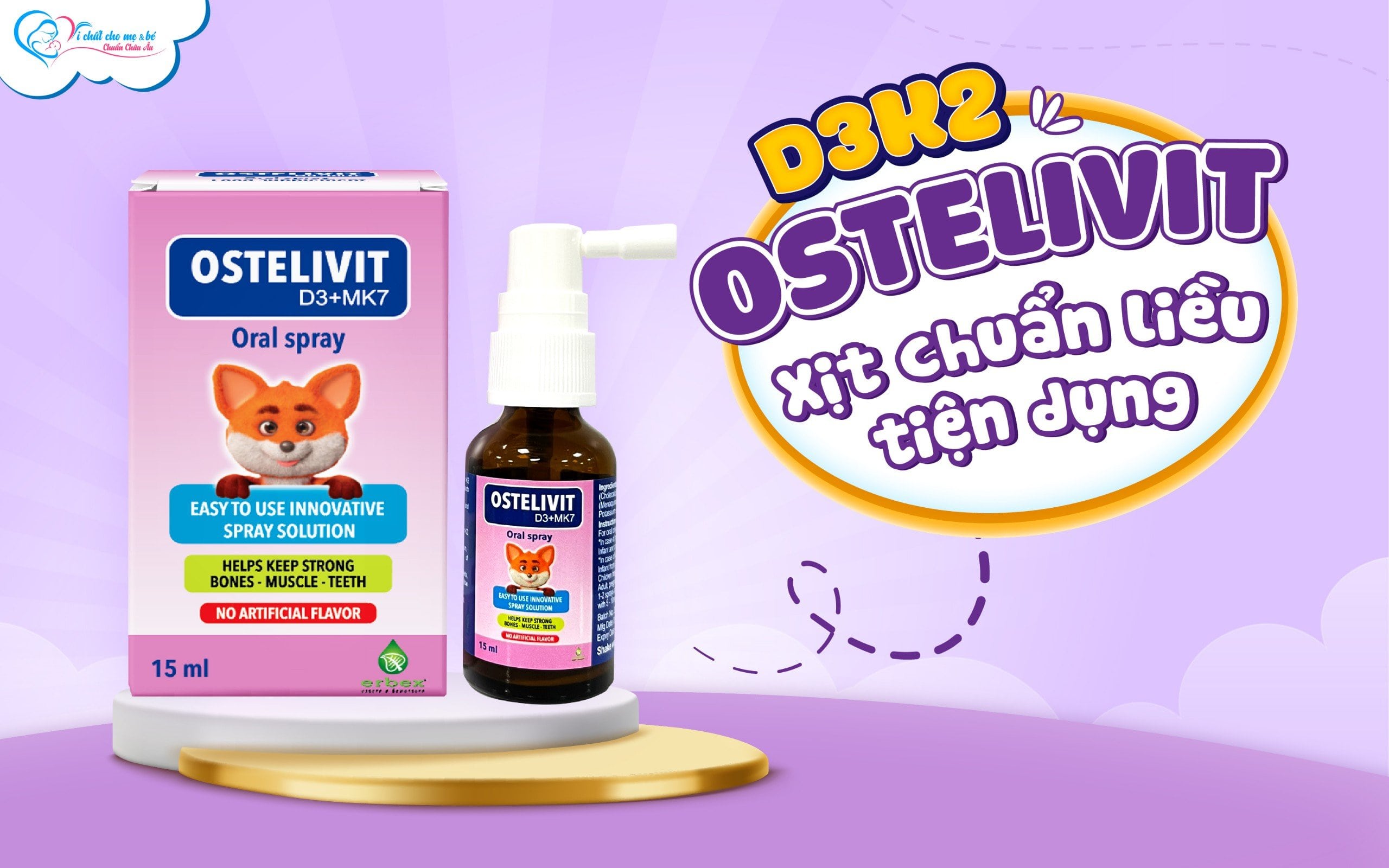 D3K2 Ostelivit có tốt không? Xịt chuẩn liều