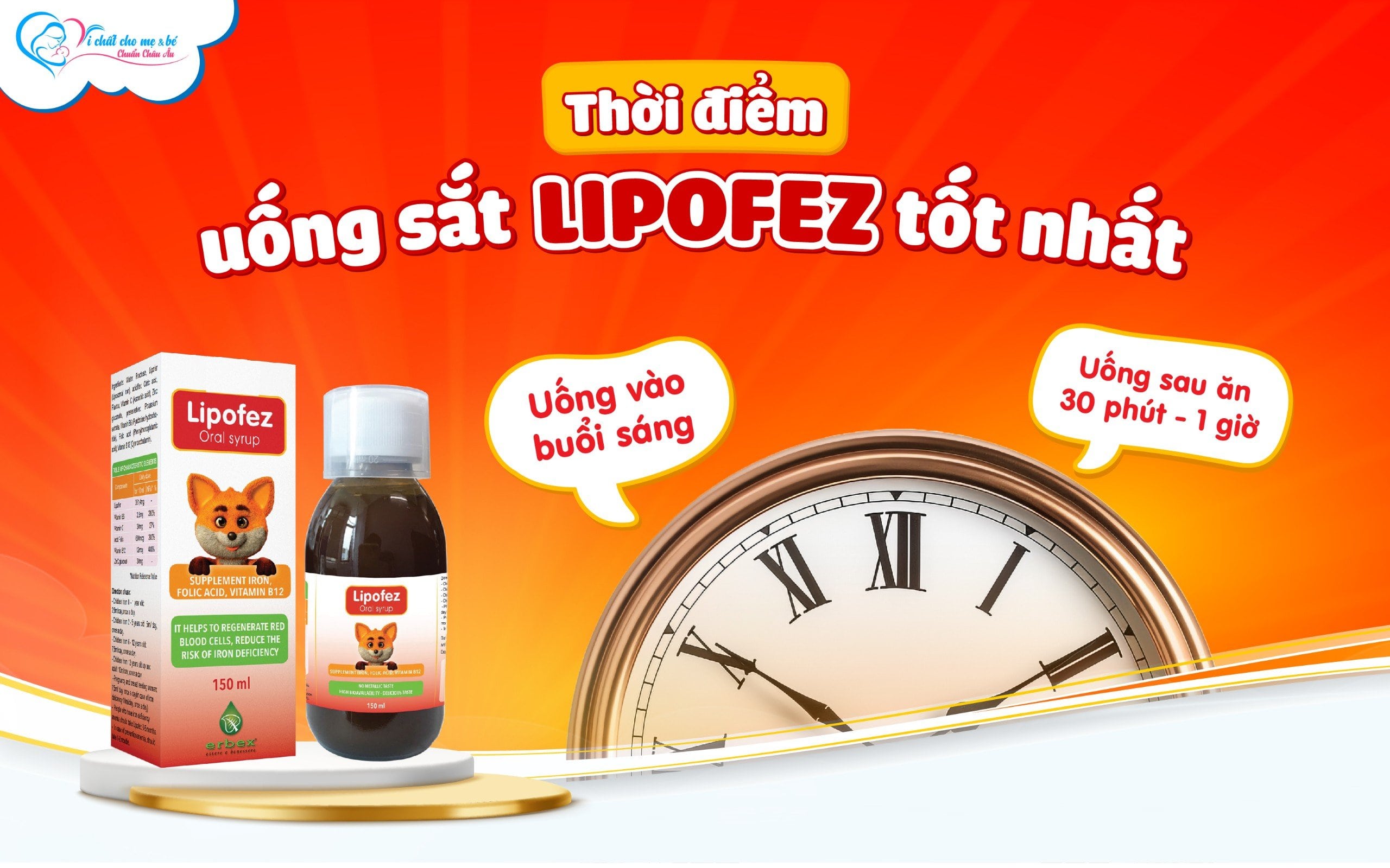 thời điểm uống sắt tốt nhất